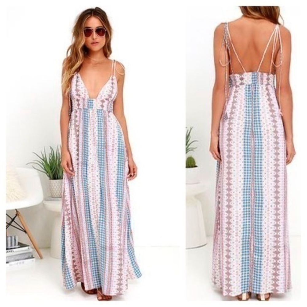 LULUS Maxin' Relaxin' Multi Print Maxi Dress